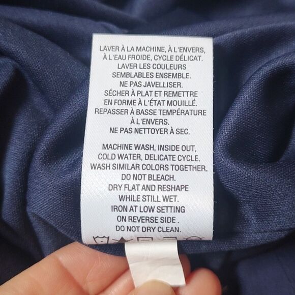 Reitmans Size 12 Lined Blue‎ Skirt With Floral Print - Picture 8 of 8